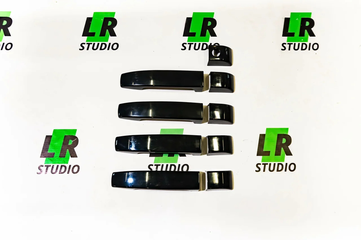 Накладки на ручки Range Rover 2010-2012 черные глянцевые